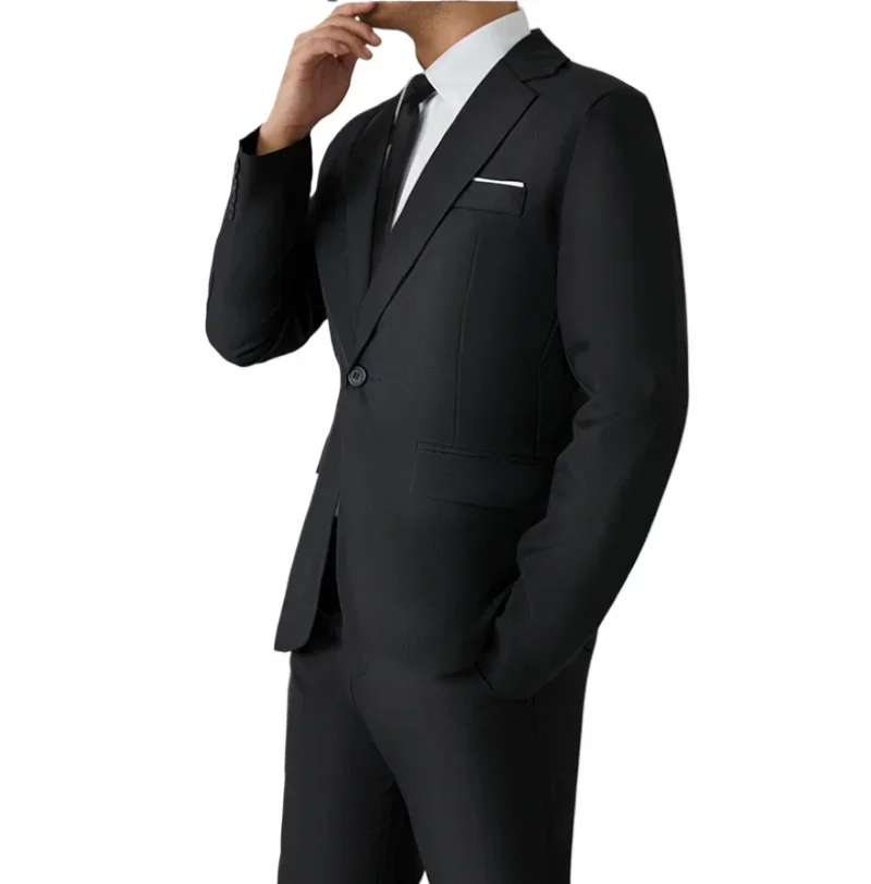 S-8XL 정장 남성 패션 캐주얼 아웃도어 (블레이저+바지) 신사 비즈니스 웨딩 슬림핏 포멀 영국 스타일 웨딩 정장