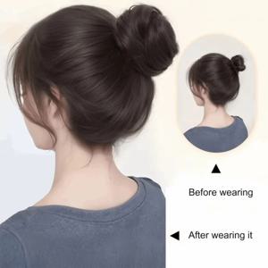 합성 헤어 클립 인 헤어 번 스트레이트 텍스처 메시 도넛 업두 미니 서클 엘라스틱 클립스 버드네스트 모양 번