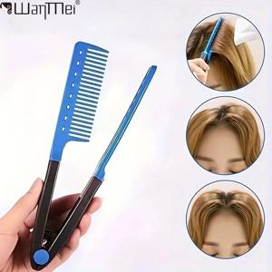 WANMEI 1/2pcs 모양의 스트레이트 헤어 빗 플라스틱 Detangle 헤어 스타일링 빗 접는 DIY 헤어 스트레이트너 살롱 헤어 스타일링 도구