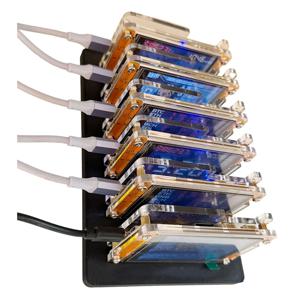 1060KH/S NMMiner +6 슬롯 업그레이드된 하쉬레이트 비트코인 ​​암호화 솔로 채굴기 2.8인치 스마트 디스플레이 홈 BTC