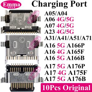 삼성 A06 A07 A05 A04 A13 A14 A15 A17 A25 A31 A50s A51 A16용 충전 포트 도크 플러그 10개, USB 충전기 커넥터 소켓