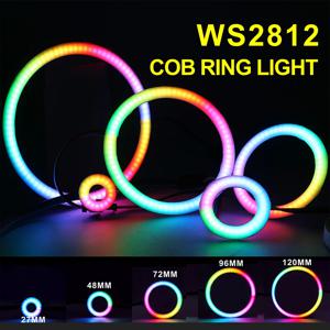 WS2812B COB 픽셀 링 5V RGB18/36/54/72/90Leds 개별 제어 가능 WS2812 내장 IC 스마트 DC5V RBG FCOB 링 PCB LED 5V
