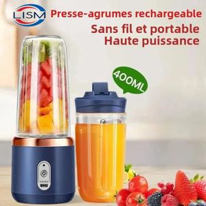 6가지 색상 400ml 휴대용 USB 블렌더 전기 여행용 쥬서 컵 스무디 밀크셰이크 주방 미니 믹서 도구