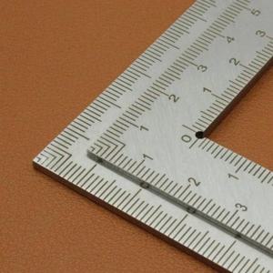 미니 스테인레스 스틸 L자형 직각자, 이중 눈금 두꺼운 다기능 측정 도구