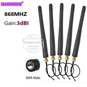 868MHz 915MHz 로라 안테나 3dBi SMA 수컷 커넥터 GSM 915 MHz 868 IOT 안테나 21cm RP-SMA/u.FL 피그테일 CE OEM 도매
