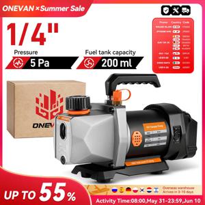 ONEVAN 1/2HP 7CFM 냉매 진공 펌프 1/4 공기 흡입구 냉동 자동차 가정용 에어컨 마키타 18v 배터리