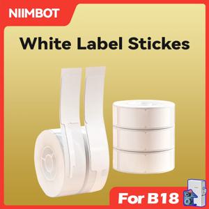 NIIMBOT B18 라벨 프린터 B18 방수, 내유성 및 스크래치 방지용 흰색 감열성 가격 라벨 스티커 1롤