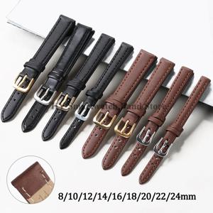 8mm 10mm 12mm 14/16mm 18mm 20mm 22mm 24mm PU 가죽 시계 스트랩 남성 여성 부드러운 가죽 손목 밴드 유니버설 스포츠 팔찌