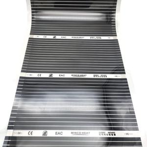 MINCO HEAT 100cm 너비 적외선 난방 필름 220V 전기 따뜻한 바닥 시스템 220W/m2 난방 호일 매트