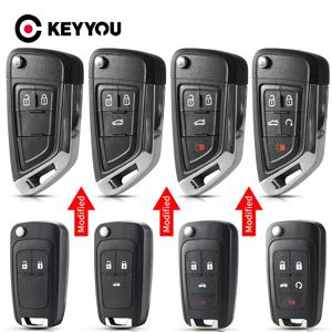 KEYYOU 원격 키 쉘 케이스, 쉐보레 크루즈 에피카 로바 카마로, 오펠 복스홀 인시그니아 아스트라 뷰익, 개조 2, 3, 4, 5BNT