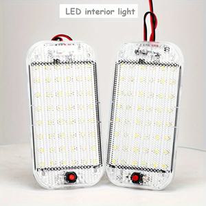 슈퍼 브라이트 48 LED 실내 조명, 흰색 자동차 지붕 램프, 독서 LED 자동차 조명, 천장 조명, 12V, 24V, 1 개