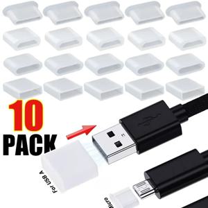 실리콘 데이터 케이블 충전 포트 보호 커버 IOS 유형 C용 방진 스토퍼 캡 데이터 라인용 마이크로 USB 커버 보호대