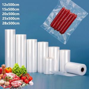 500cm/롤 식품 진공 백 수비드 보관용 포장 백 진공 밀봉기용 고기 과일 채소용