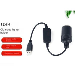 1개 5V 2A USB에서 12V 시가 라이터 소켓으로 변환 USB 남성-여성 시가 라이터 어댑터 변환기 자동차 전자 액세서리