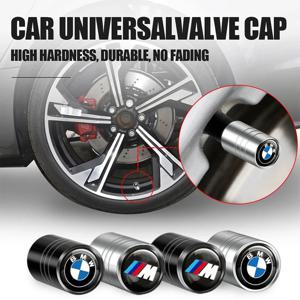 4개 자동차 로고 배지 휠 타이어 밸브 캡 에어 스템 타이어 플러그 액세서리 BMW X3 X5 M5 M3 E46 E90 E60 F10 E39 F30 E36 G30 E87 용
