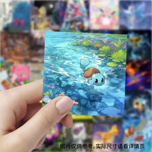 177개 포켓몬 카드 사각 스티커, 어린 시절 애니메이션, 포켓 몬스터, 피카츄, 휴대폰 장식, 플래너, DIY