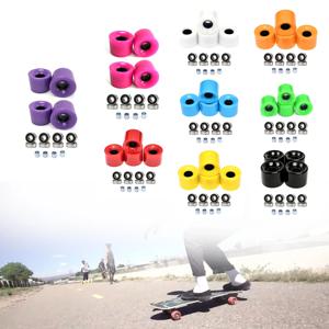 스케이트보드 휠은 60x45mm 롱보드 휠 세트 ABEC 9 베어링 및 스페이서로 라이딩 경험을 업그레이드합니다.