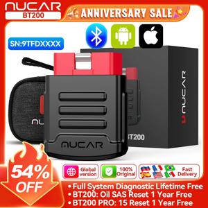 MUCAR BT200 BT200 PRO 자동차 스캔 툴 OBD2 진단 도구 모든 차량용 풀 시스템 진단 스캐너 15가지 리셋 코드 리더