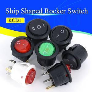 LED 조명 자동차 대시 보드 대시 보트 밴 라운드 로커 스위치, ON/OFF, 12V, 24V, 6A, 250V, 10A, 125V, 2 핀, 3 핀, 4 핀 스위치, 20mm, 1 개
