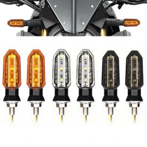 2/4 PCS 8mm 미니 오토바이 LED 회전 신호등 앰버 깜박이는 불빛 깜박이 회전 신호 램프 12V 표시 등 액세서리
