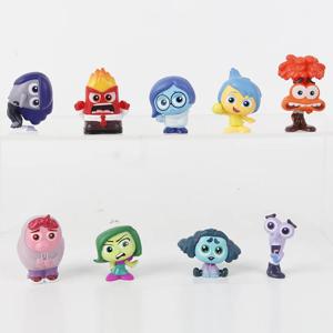 9개 미니 인사이드 아웃 2 액션 피규어 장난감 만화 영화 기쁨 불안 분노 슬픔 혐오 두려움 모델 인형 피규어 어린이 선물