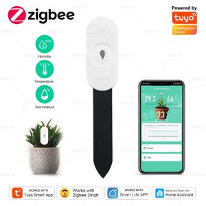 Tuya 스마트 ZigBee 토양 수분 센서 온도 및 습도 측정기 온습도계 정원 자동화 관개 감지기