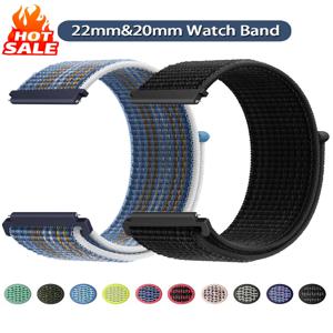 Amazfit Bip 6/5/GTS 4/3/2/2e/Mini/GTR 42mm/47mm/GTR 4/3 Pro 스포츠 20mm/22mm 팔찌 Amazfit Active 2 밴드용 나일론 루프 스트랩