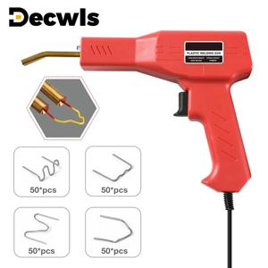 220v/110v 플라스틱 용접기, 핫 스테이플러, 자동차 플라스틱 범퍼 수리 도구, 200개의 4가지 유형의 용접 못과 LED 조명이 포함된 가정용 DIY 용접 총