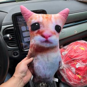 귀여운 엘 가토 와우와우 고양이 인형 봉제 장난감 시뮬레이션 박제 동물 어린이를위한 소장품 생일 또는 휴일 선물