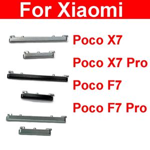 샤오미 포코 x7 포코 x7 f7 프로 전원 볼륨 측면 버튼 볼륨 전원 켜기/끄기 키 측면 버튼 플렉스 케이블 수리 부품