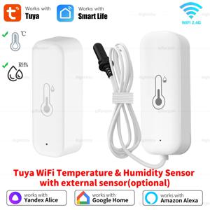 Zigbee 스마트 온도 습도 센서 실내 습도계 컨트롤러 모니터링 스마트 스피커 Alexa Google 홈과 함께 작동