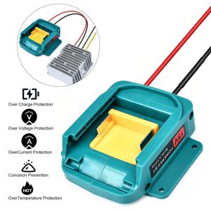 DC 18V에서 DC 12V로 스텝다운 변환 어댑터 (마키타 리튬이온 배터리용) 10A 120W DIY 자동 벅 부스트 전압 조정기