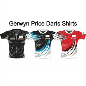 프로페셔널 Gerwyn Price Iceman 다트 셔츠 남성용 빠른 건조 통기성 다트 저지 폴로 스포츠 트레이닝 팀 티셔츠 유니폼 탑