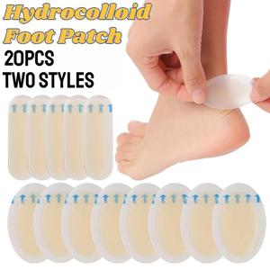 2-20pcs 보이지 않는 접착성 실리콘 젤 물집 패치 하이드로콜로이드 풋 패치 발뒤꿈치 및 발가락 피부 보호용 발뒤꿈치 스티커