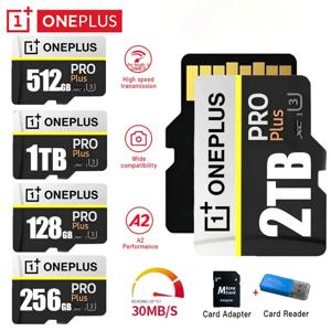 원플러스 2TB 고속 V30 A2 4K SD 카드 512GB 256GB 메모리 카드 1TB 마이크로 TF SD 어댑터 스마트폰/태블릿/PC 겸용