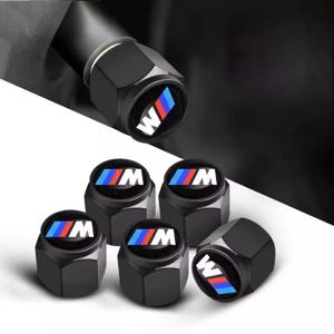 5개 알루미늄 자동차 휠 타이어 밸브 캡 먼지 커버 액세서리 (BMW M E34 E36 E60 E90 E46 F10 F20 F30 X5 X6 X1 M2 M3 M5 M6 E71 용)