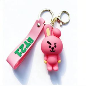 새로운 BT21 코야 RJ 슈키 쿠키 타타 치미 망 키체인, 독창적이고 고품질의 애니메이션 만화 캐릭터 모델 자동차 배낭 키홀더