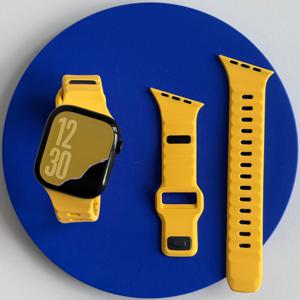 창의적인 디자인의 실리콘 스트랩 스포츠 밴드 (애플워치 40mm 41mm 44mm 45mm S10 S11 46mm 42mm 아이워치 시리즈 11 10 9 8 7 6 5 호환)