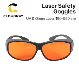 Cloudray OD6 + 355nm 532nm UV 레이저 안전 고글 190-550nm 보호 안경 UV 레이저 기계 용 쉴드 보호 안경