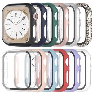 강화 유리 + Apple Watch 케이스 용 커버 울트라 액세서리 SE 3 4 5 6 7 8 Iwatch 화면 보호기 케이스 49mm 45mm 41mm 44mm 40mm