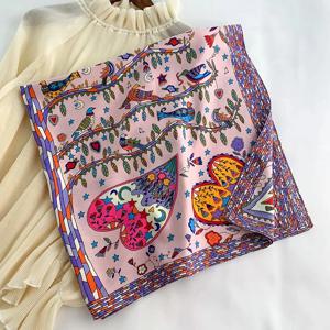 90*90cm 스퀘어 스카프 능 직물 코튼 느낌 여성 머리 숄 및 랩 럭셔리 프린트 넥 스카프 Hijab Bandana Pashmina