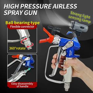 계약상자용 GRC 4핑거 3600Psi 24.8MP 에어리스 페인트 분무기 건팁 517 (고압 페인트 분사용 가드 센서 라이트 포함)
