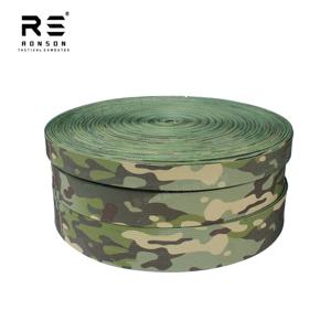 론슨 고품질 MCTP 트로픽 위장 프린트 폴리에스터 웨빙 전술용 25/38/50mm 웨빙 테이프 가방 및 배낭용