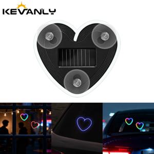 1PCS USB 태양광 하트 모양 심포니 컬러풀 LED 무드등 침실 야간등 앞뒤 창문 장식
