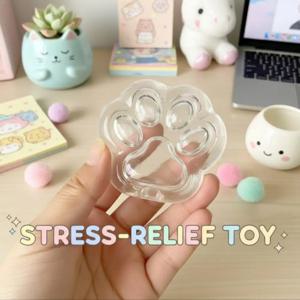 고양이 발바닥 모양 속이 빈 공 DIY 스트레스 해소 장난감 느린 반동 스퀴즈 피젯 감각 공 장난감 감압 불규칙 공 커버