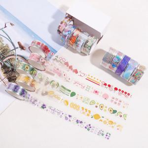5롤 투명 PET 와시 테이프 세트, 1.5cm×2m 스크랩북 저널링 플래너 DIY 공예 용품용 투명 장식 테이프