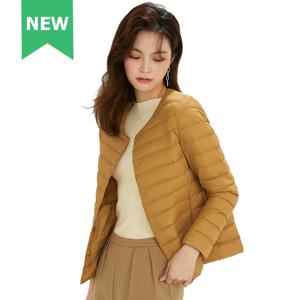새로운 가을 윈드 브레이커 90% 오리 다운 매트 패브릭 경량 코트 초경량 여성 따뜻한 여성 파카 다운 재킷 플러스 코트
