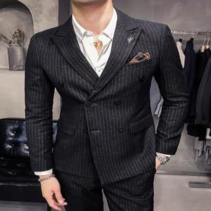 남성용 격자 무늬 스트라이프 블레이저, 바지 없음, S-7XL, 웨딩 원피스, 포멀 비즈니스 슬림 세트 재킷, 단색, 25 색, 1 개