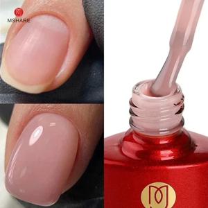 MSHARE 밀키 핑크 러버 베이스 젤 카무플라주 컬러 코트 쏙 오프 네일 젤 바니쉬 래커 10ml UV LED 젤 폴리쉬 TPO 프리 젤