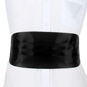남성용 클래식 Cummerbund 블랙 레드 화이트 새틴 탄성 Bellyband 정장 웨딩 턱시도 Cummerbunds